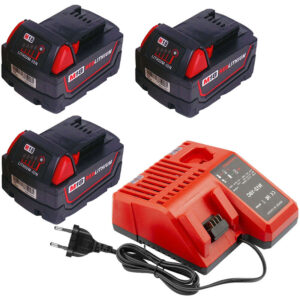 Batterie Powerwings M18 B5 avec trois unités lithium et chargeur M12/M18