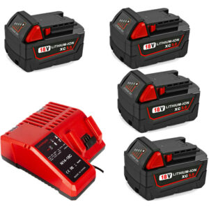 Pack batteries POWERWINGS M18 B5 avec quatre batteries lithium et chargeur