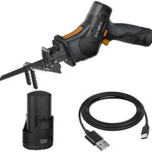 Scie sabre Batavia Fixxpack compacte avec batterie et mâchoire pour branches