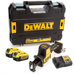Scie sabre Dewalt DCS369M2 compacte avec deux batteries et coffret TSTAK