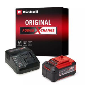 Kit Einhell Power X-Change avec batterie lithium-ion et chargeur rapide