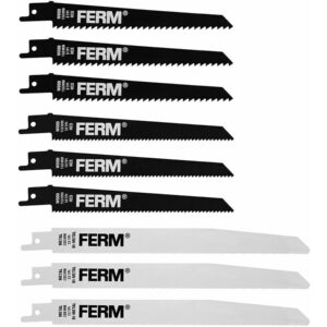 Lames FERM RSA1001 en lot de neuf pour bois dur et teck
