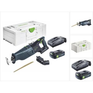 Scie sabre Festool RSC 18 sans fil avec batterie, chargeur et coffret Systainer