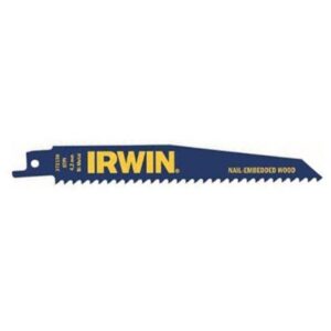 Lames scie sabre Irwin 956R bimétal pour couper du bois clouté