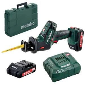 Scie sabre Metabo SSE 18 LTX avec batteries, chargeur rapide et mallette