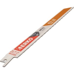 Lames de scie sabre Erko bimétal en étui de cinq pour tubes fins