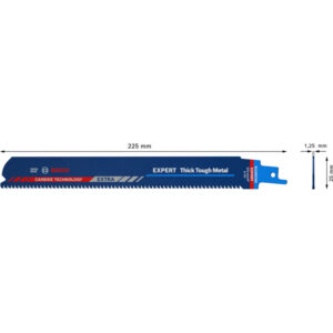 Lame Bosch S 1155 CHC en carbure pour métaux épais, lot de trois