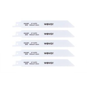 Lames Wovar 922BF pour tubes métalliques, présentées en lot de cinq pièces