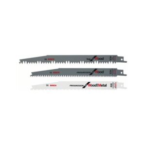 Lames scie sabre Bosch assorties présentées en lot de trois pièces