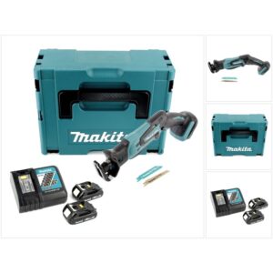 Scie sabre Makita DJR 183 sans fil avec batteries, chargeur et coffret Makpac