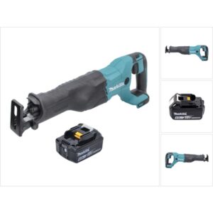 Scie sabre Makita DJR 186 sans fil fournie avec batterie 18 V de 6,0 Ah