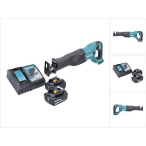 Scie sabre Makita DJR 186 sans fil avec deux batteries et chargeur