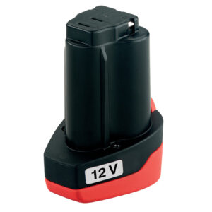 Bloc batterie Metabo Li-Power compact avec ses caractéristiques de capacité indiquées