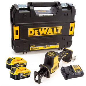 Scie sabre Dewalt DCS369 compacte sans fil avec batterie et poignée caoutchoutée