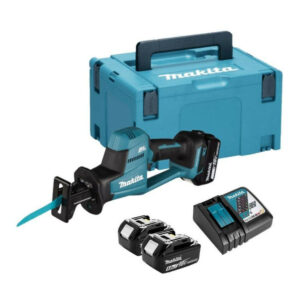 Scie sabre Makita DJR189 sans fil avec poignée, lame et éclairage LED intégré