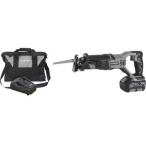 Scie sabre Schneider 20 V sans fil avec batterie, chargeur, lames et sac